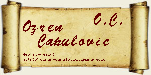 Ozren Capulović vizit kartica